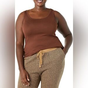 2/$20 • 0315 - AMAZON ESSENTIALS Women’s 3X Tank Top Dark Brown